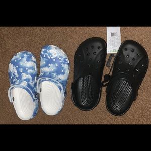 Blue cloud OR black with crocs on the side